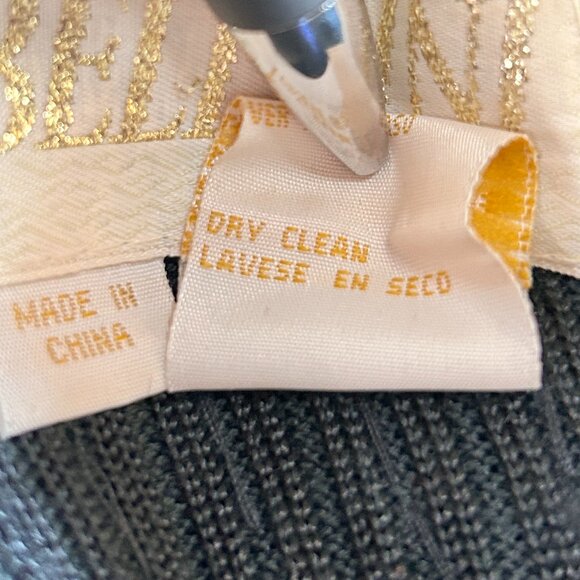 Belldini Top Women's Large‎ Black Embellished Jewel Neck Knit Sweater - Picture 8 of 12